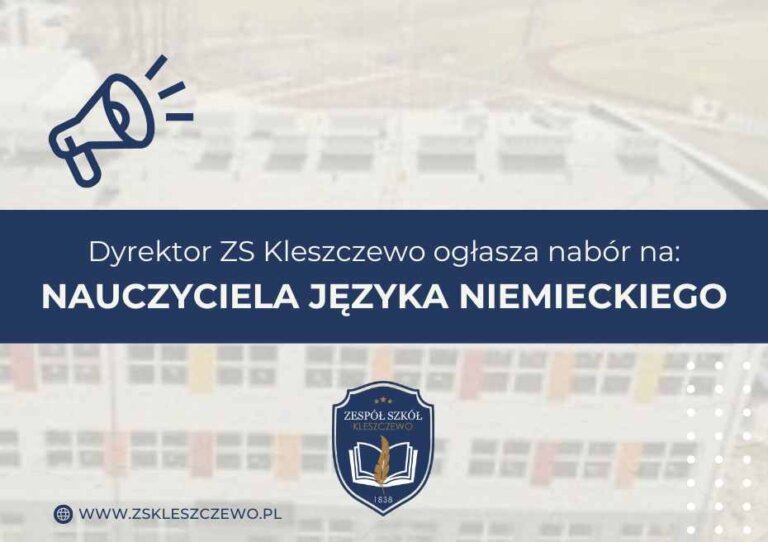 baner - ogłoszenie o pracę dla nauczyciela niemieckiego języka